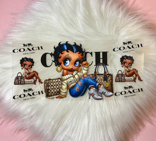 16oz UV DTF Wrap-  Betty Coach