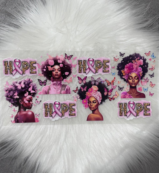 16oz UV DTF Wrap- Hope Breast Cancer