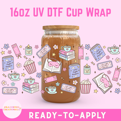 16oz UV DTF Wrap- Late Night Readers