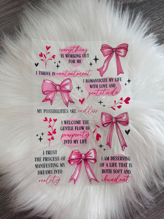 UVDTF NOTEBOOK DECAL- Daily Reminders