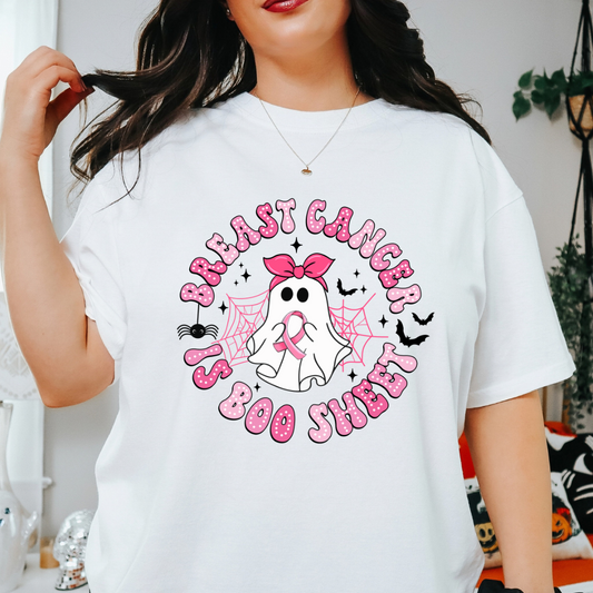 Breast Cancer Is Boo Sheet- Ready To Press DTF Transfer- / Shirt not Included*