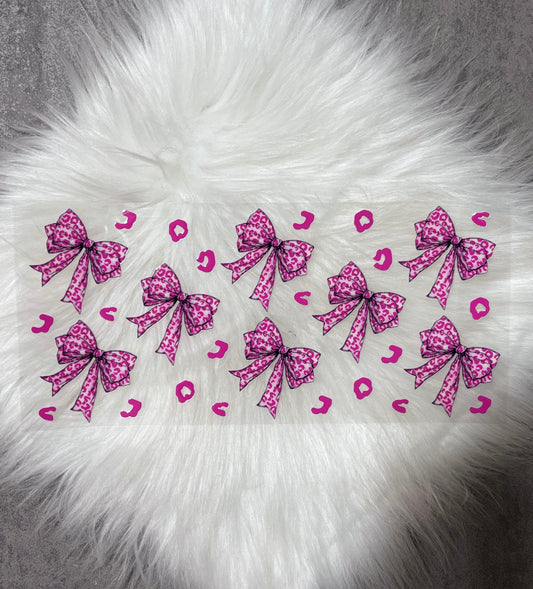 UV DTF Wrap- Pink Cheetah Coquettes