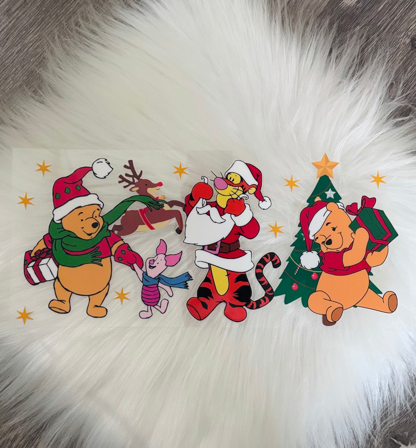 16oz UV DTF Wrap- Yellow Bears Christmas