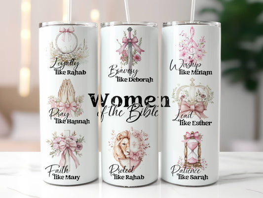 Sublimation Transfer For 20oz Tumbler- Women Of The Bible