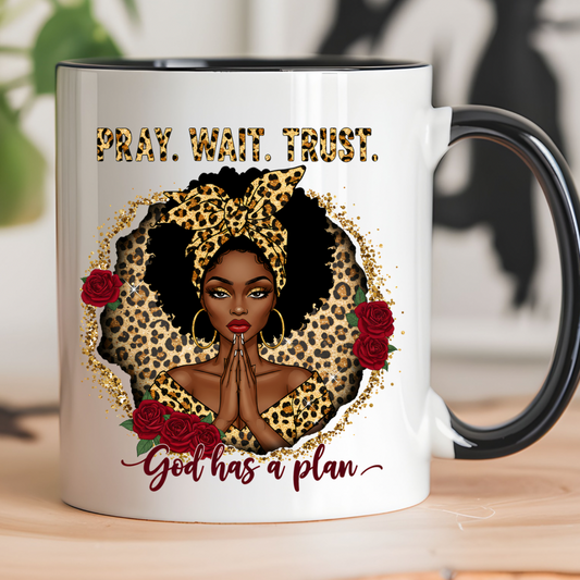 UV DTF Decal- Pray.Wait.Trust