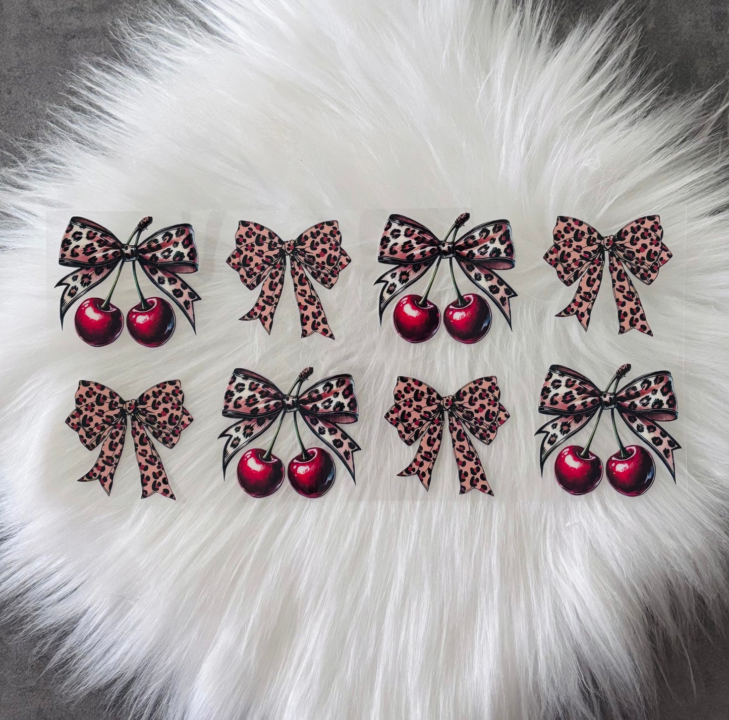 16oz UV DTF Wrap-Cheetah Cherry Coquettes