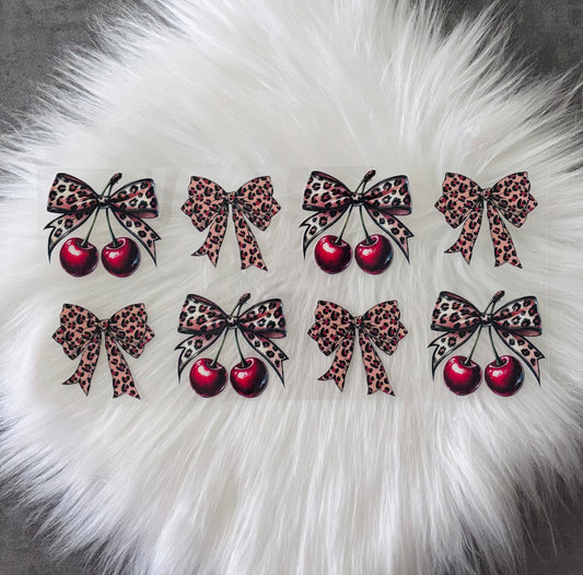 16oz UV DTF Wrap-Cheetah Cherry Coquettes