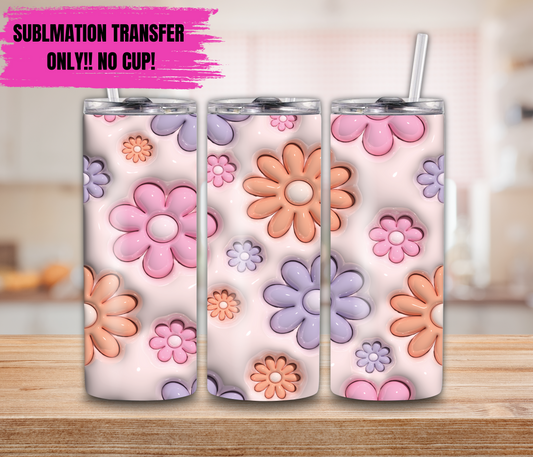 Sublimation Transfer For 20oz Tumbler- Flowers