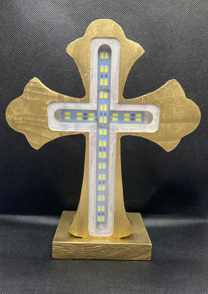 Hand Carved Custom LED Light Up Crosses