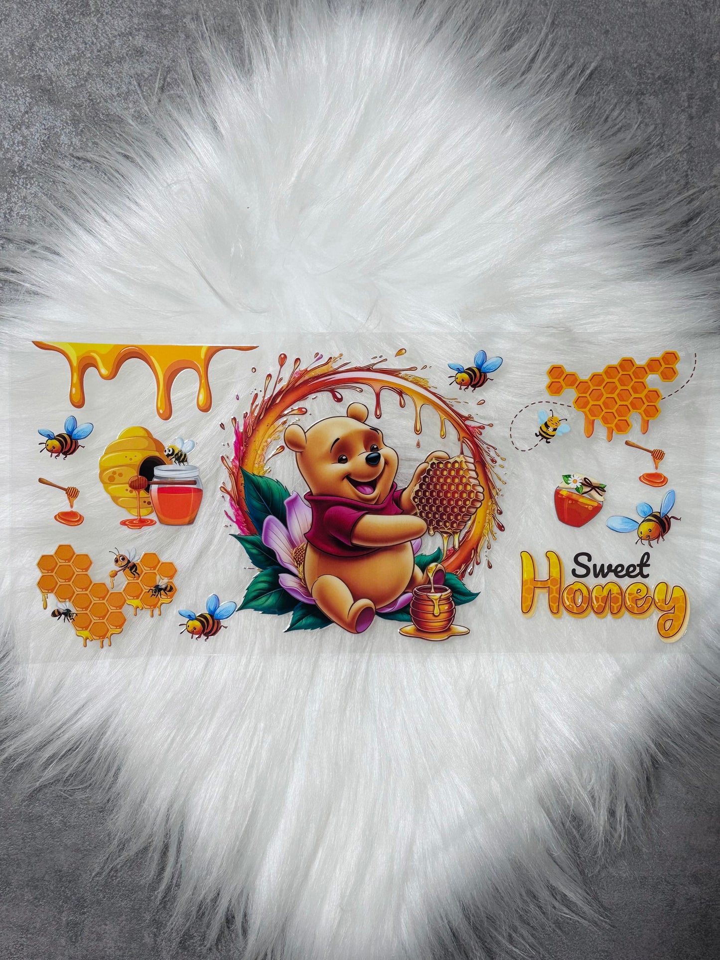 16oz UV DTF Wrap- Sweet Honey Bear