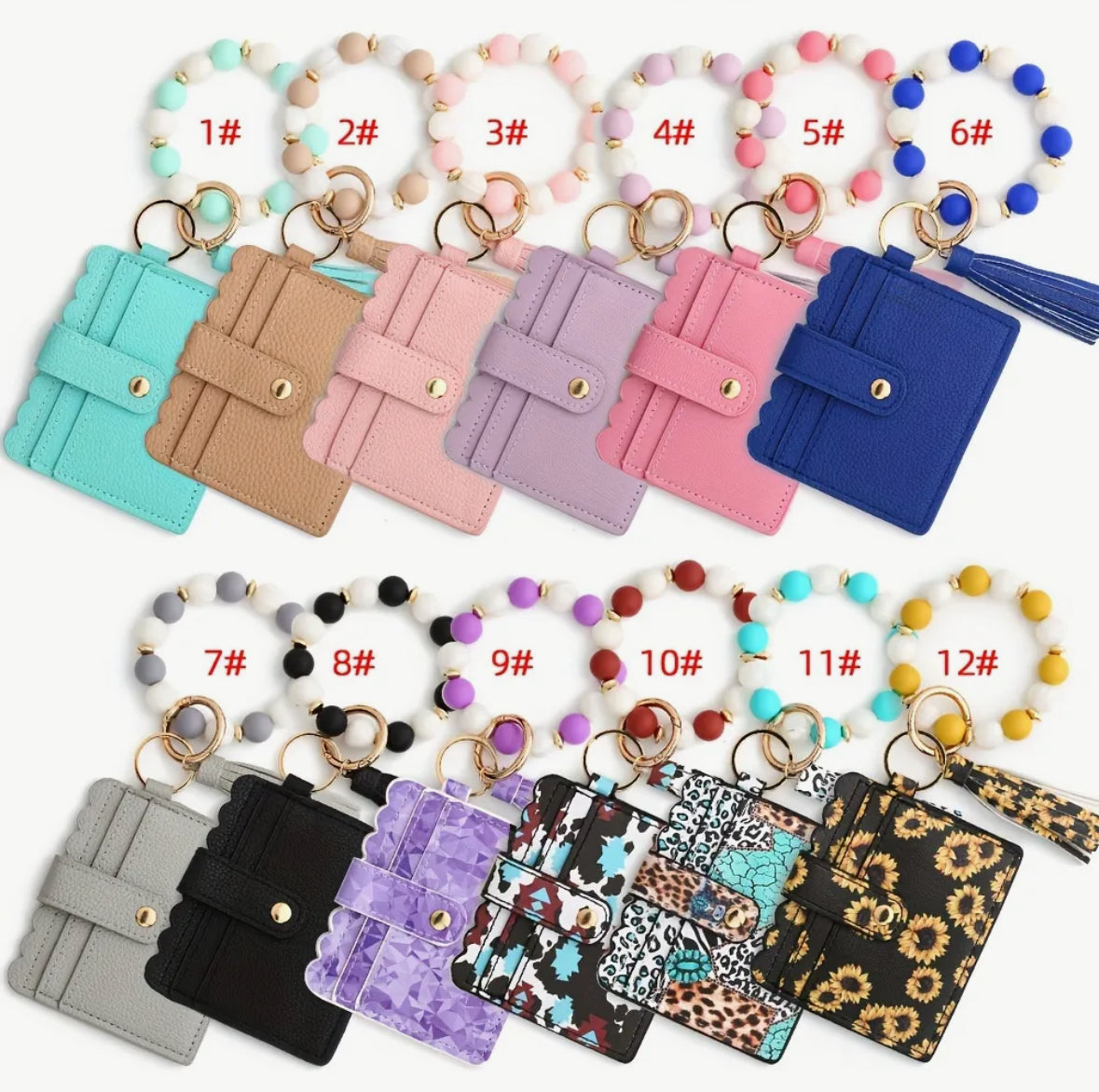 Mini Silicone Beaded Wristlet Wallet