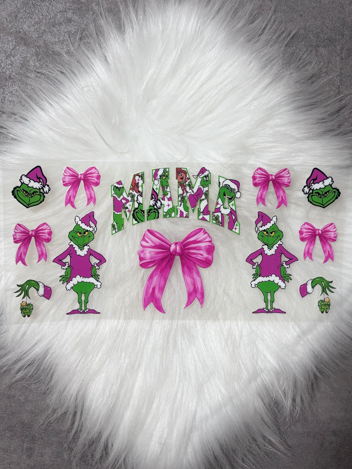 16oz UV DTF Wrap- MAMA Grinch