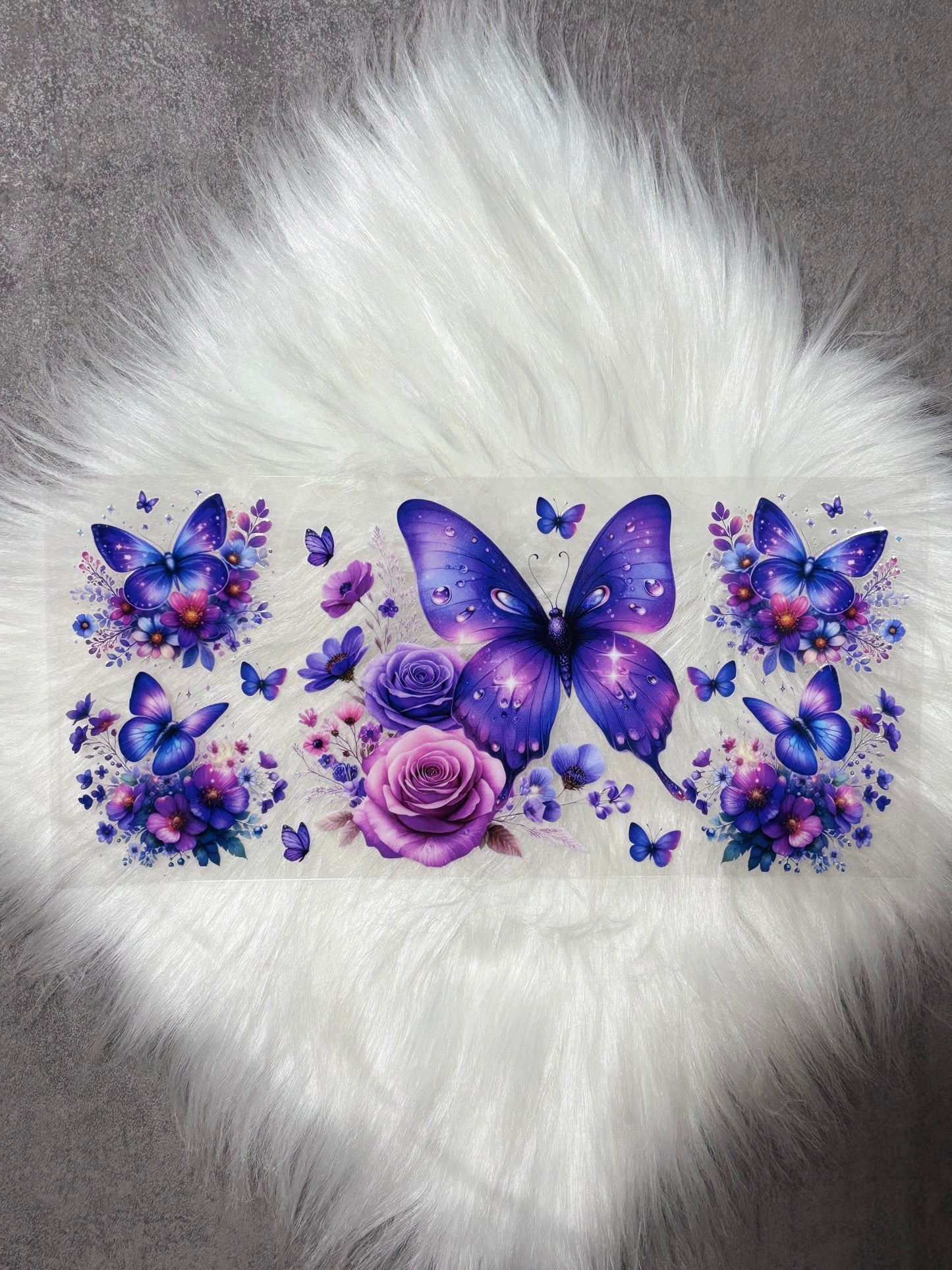 UV DTF Wrap- Purple Butterflies New