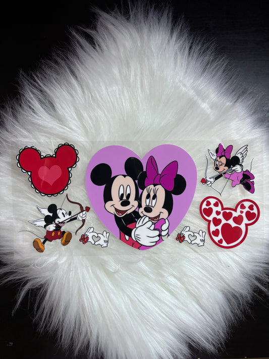 16oz UV DTF Wrap- Mouse Hearts