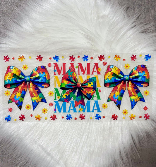 UV DTF Wrap- MAMA Autism Bows