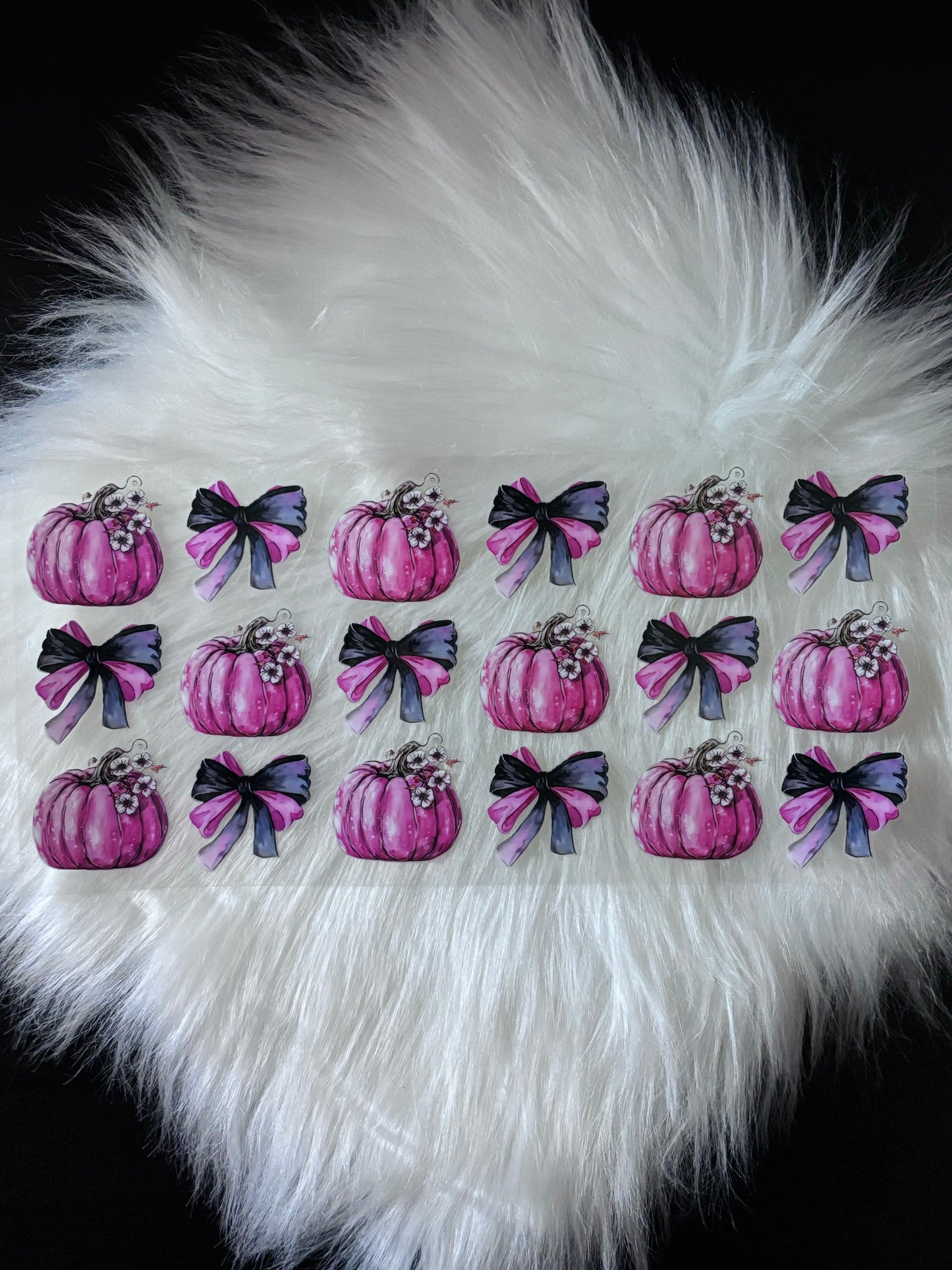 16oz UV DTF Wrap- Pink Pumpkins Coquette