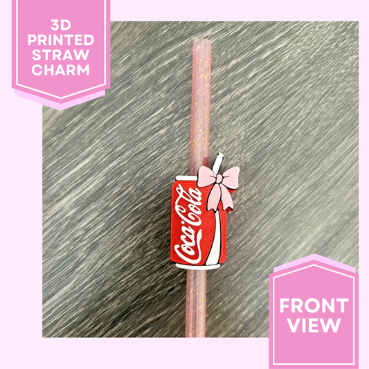 3D Printed Straw Charm- Cola