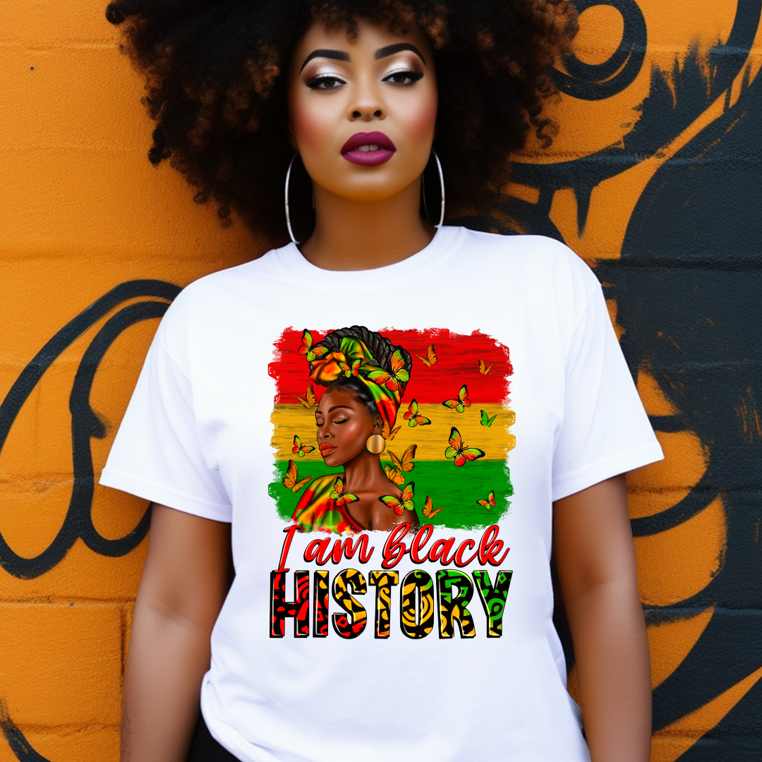 Ready To Press DTF Transfer- I Am Black History/ Shirt not Included*