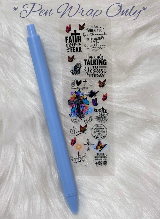 UVDTF Pen Wrap- Faith Over Fear