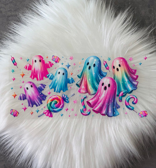 16oz UV DTF Wrap- Colorful Ghost & Candies