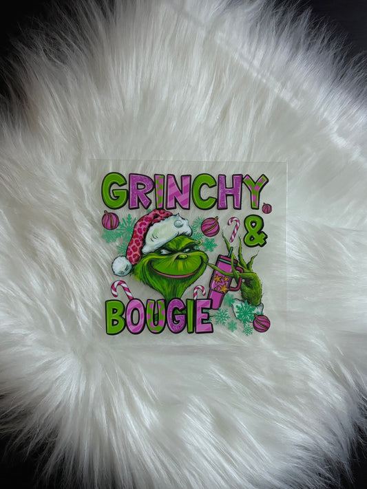 UV DTF Decal- Grinchy & Bougie