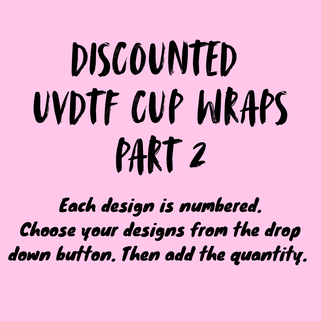 Discounted 16oz UV DTF Wraps