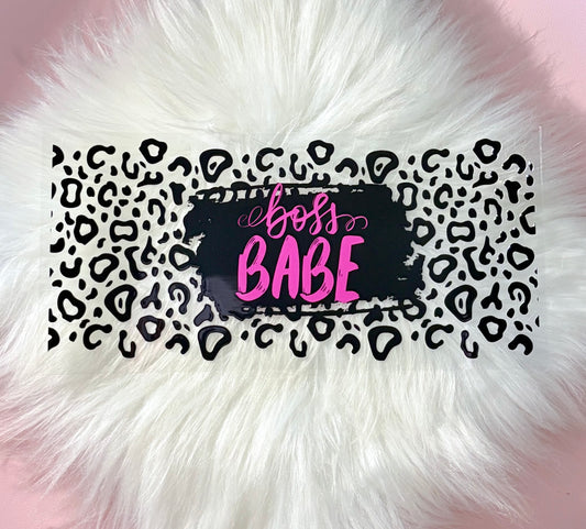 UV DTF Wrap- Boss Babe Leopard