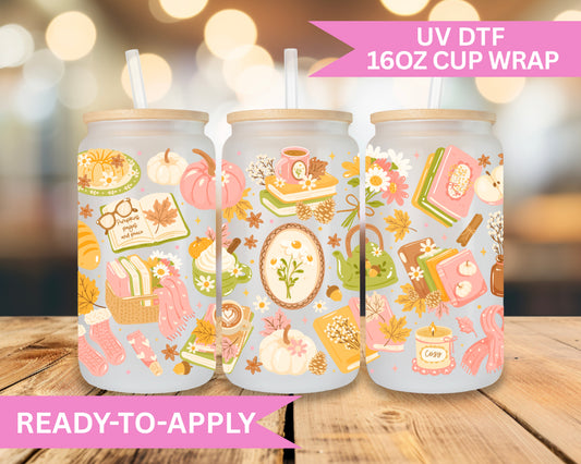 16oz UV DTF Wrap- Fall Bookish