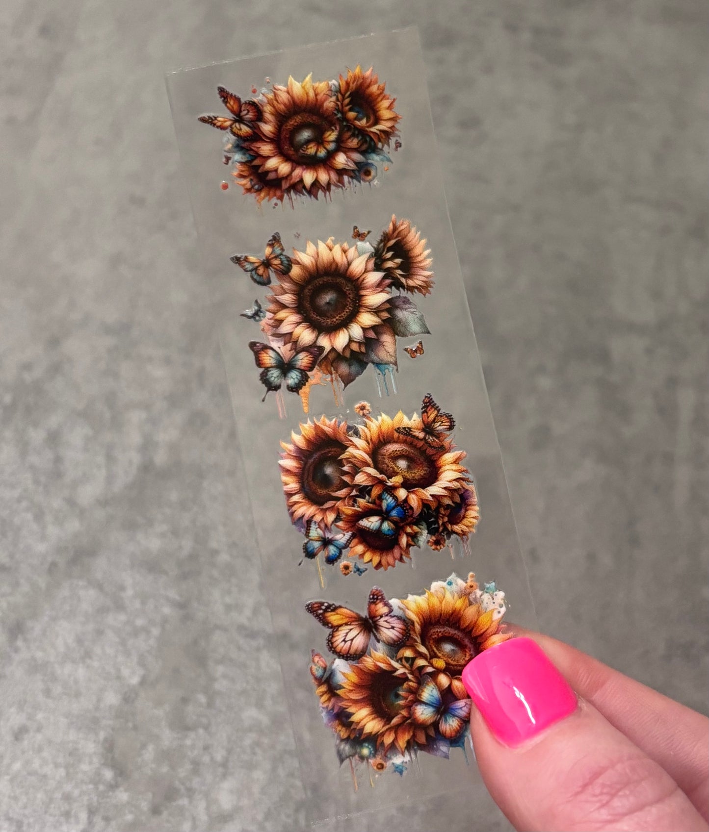 UVDTF Pen Wrap- Sunflowers & Butterflies