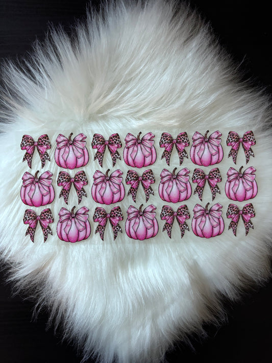 16oz UV DTF Wrap- Pink Pumpkins Coquette (Distressed)