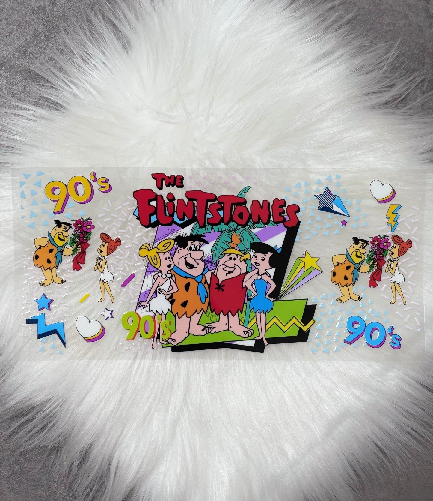 16oz UV DTF Wrap- 90's FLINESTONES