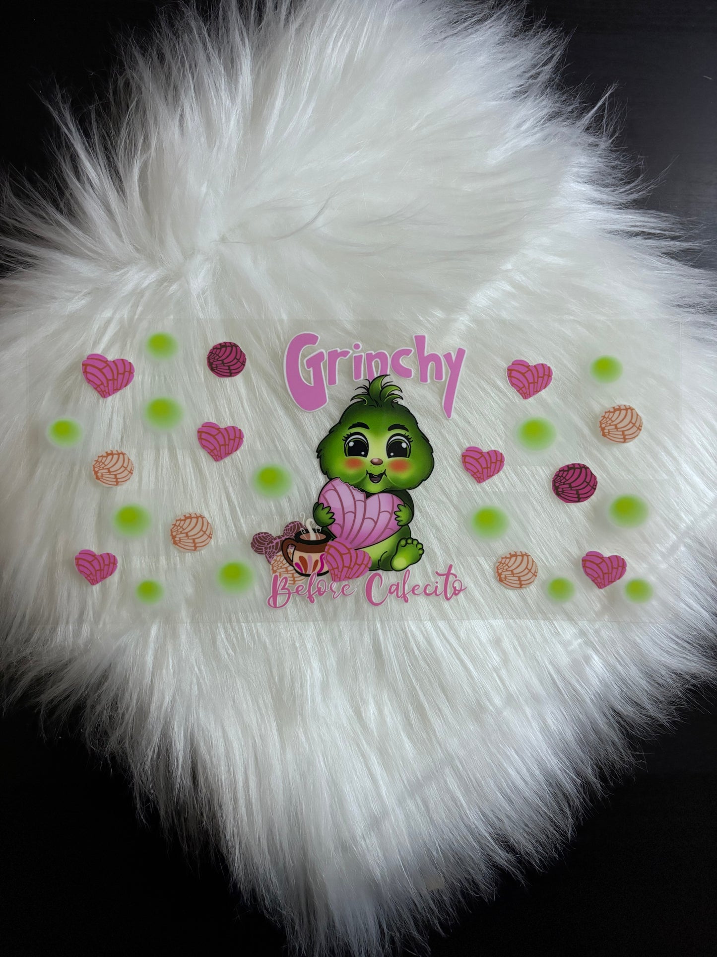 16oz UV DTF Wrap- Grinchy Before Cafecito